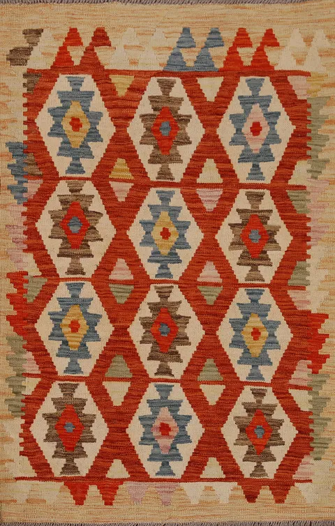 Geometric Kilim Oriental Area Rug 3x5