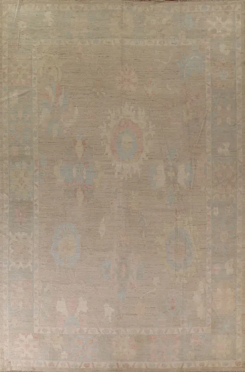 Vegetable Dye Oushak Oriental Large Rug 10x14