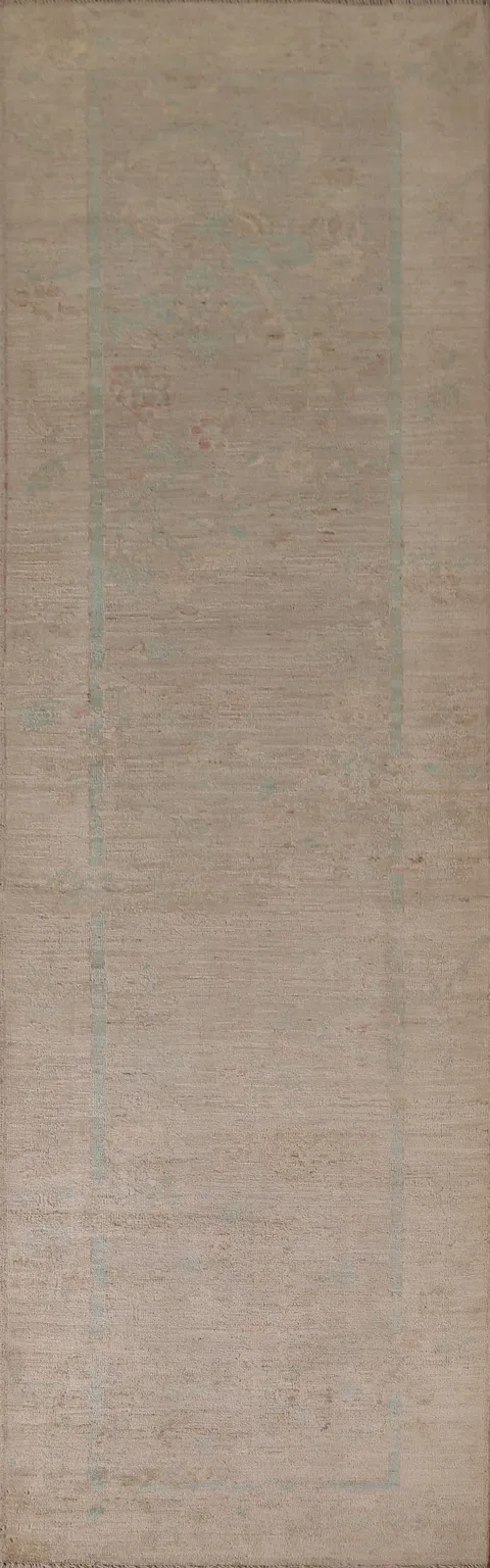 Vegetable Dye Oushak Oriental Runner Rug 3x12