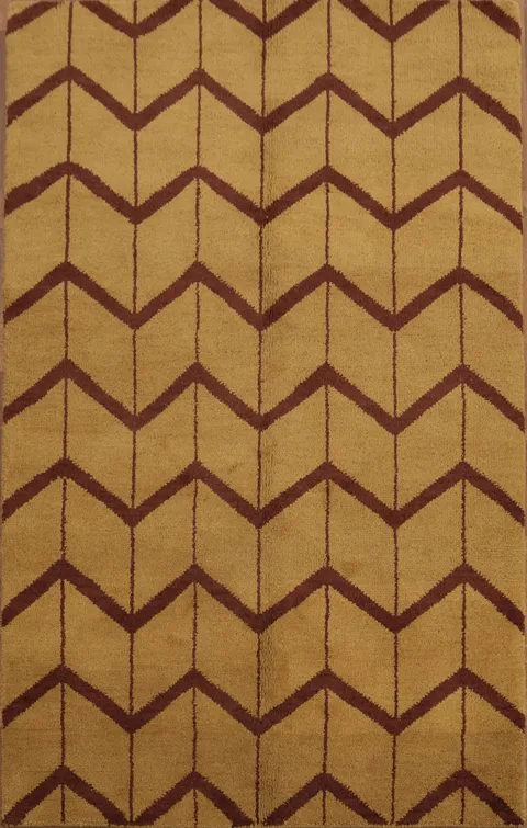 Chevron Gabbeh Oriental Area Rug 5x8