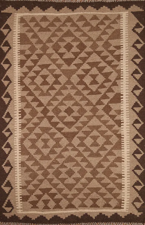 Kilim Reversible Wool Area Rug 3x5