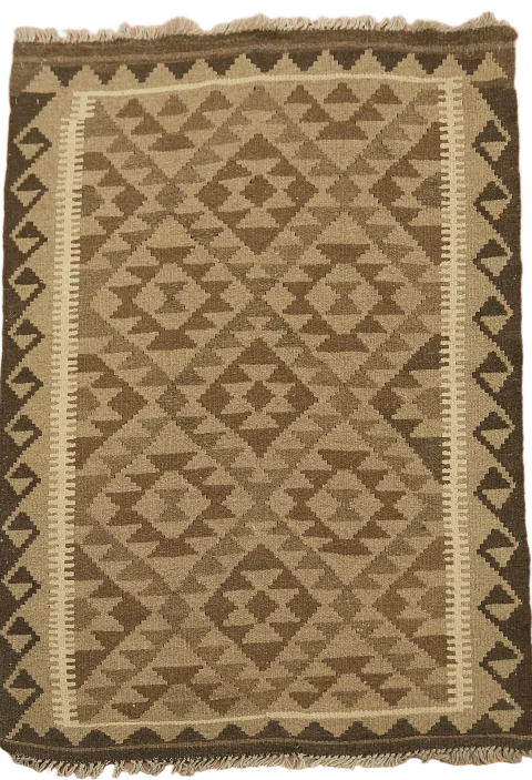 Kilim Reversible Wool Area Rug 3x5
