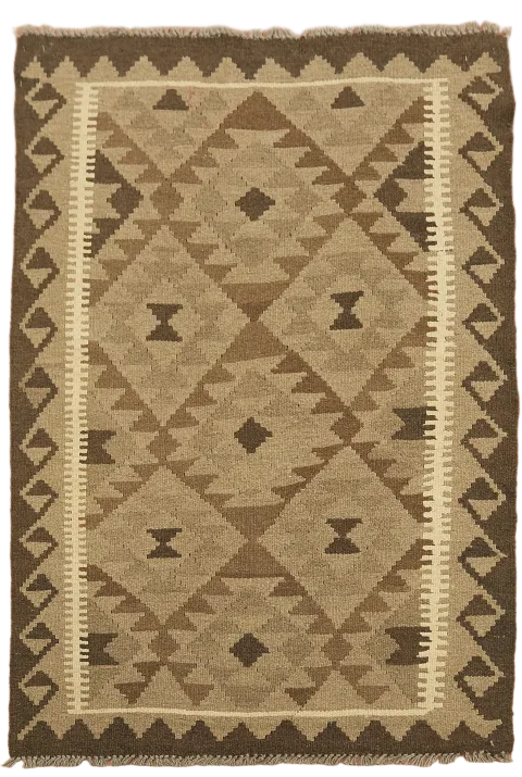 Kilim Reversible Wool Area Rug 3x5