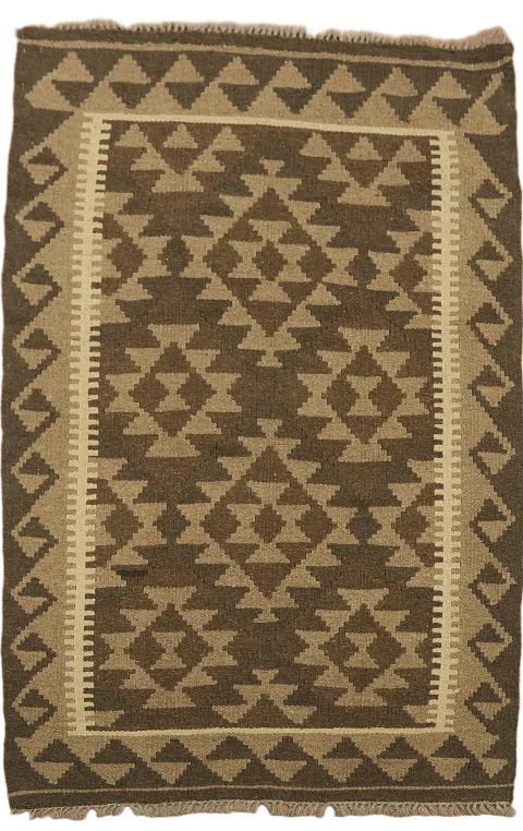 Geometric Kilim Reversible Area Rug 3x5