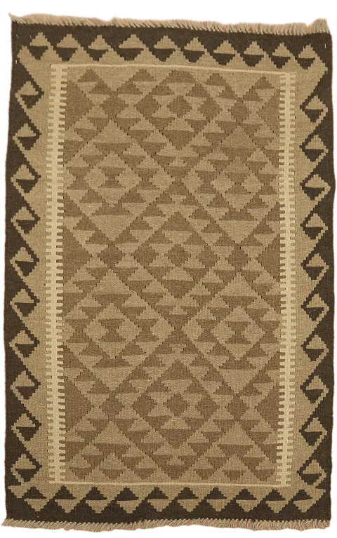 Reversible Wool Kilim Oriental Area Rug 3x5