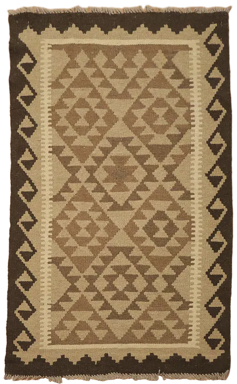 Reversible Kilim Wool Area Rug 3x5