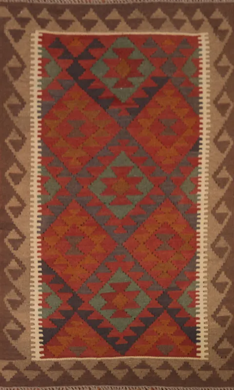 Reversible Kilim Oriental Area Rug 3x5