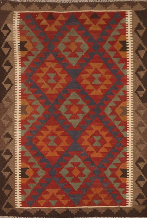 Geometric Kilim Oriental Area Rug 3x5