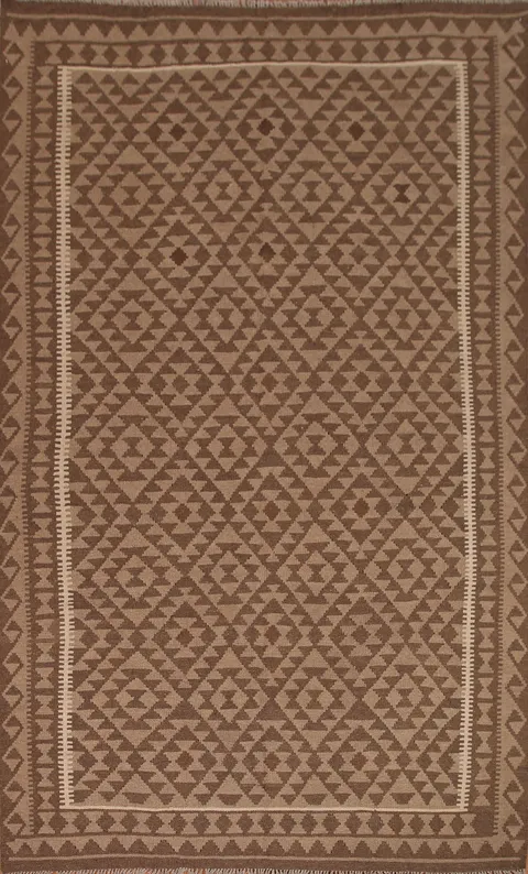 Geometric Kilim Brown Area Rug 7x10