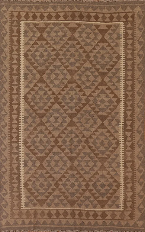 Reversible Wool Kilim Oriental Area Rug 5x8