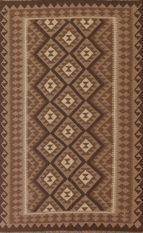 Reversible Wool Kilim Oriental Area Rug 5x8