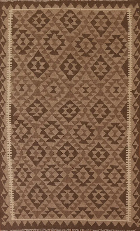 Reversible Wool Kilim Oriental Area Rug 5x8