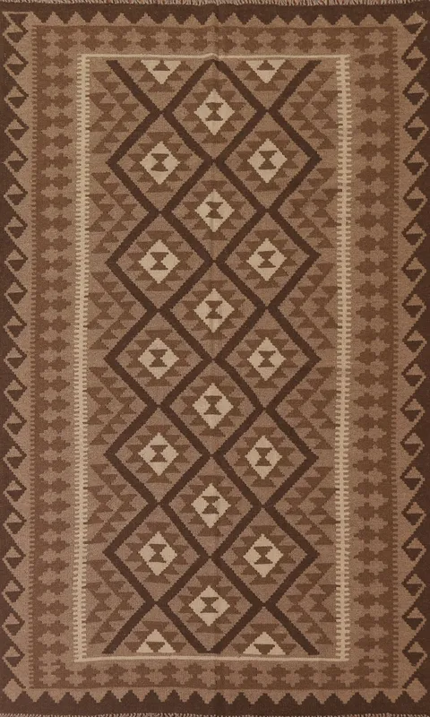 Reversible Wool Kilim Oriental Area Rug 5x8