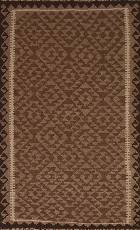Kilim Reversible Wool Area Rug 5x8