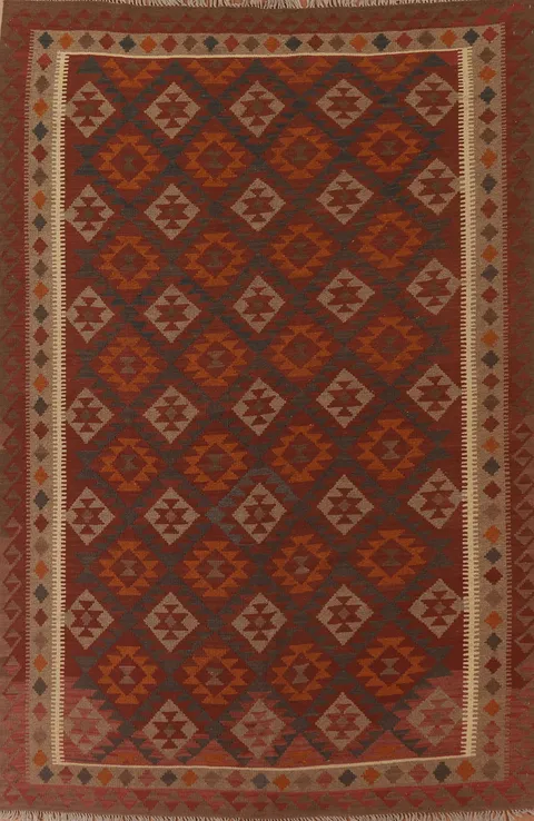 Reversible Wool Kilim Oriental Area Rug 7x10
