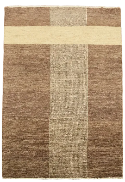 Vegetable Dye Modern Gabbeh Wool Area Rug 6x8