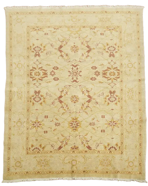 Elegant Traditional Peshawar Pakistan Rug with Subtle Floral Accents 6'x8'