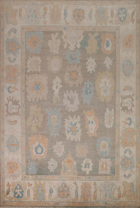 Vegetable Dye Oushak Turkish Area Rug 8x10