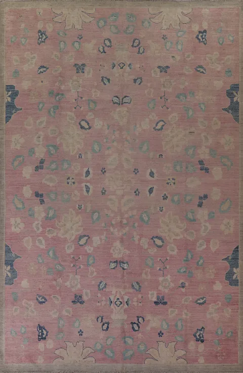 Vegetable Dye Oushak Turkish Area Rug 9x12
