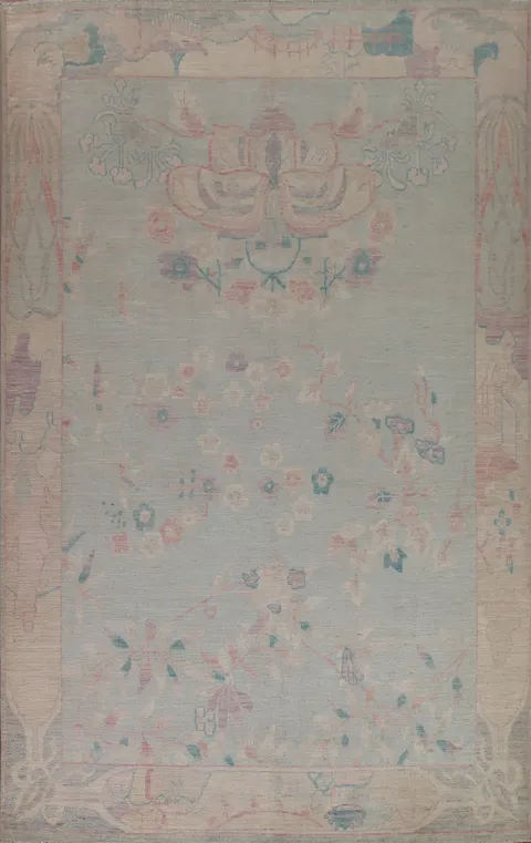 Vegetable Dye Oushak Turkish Area Rug 9x12