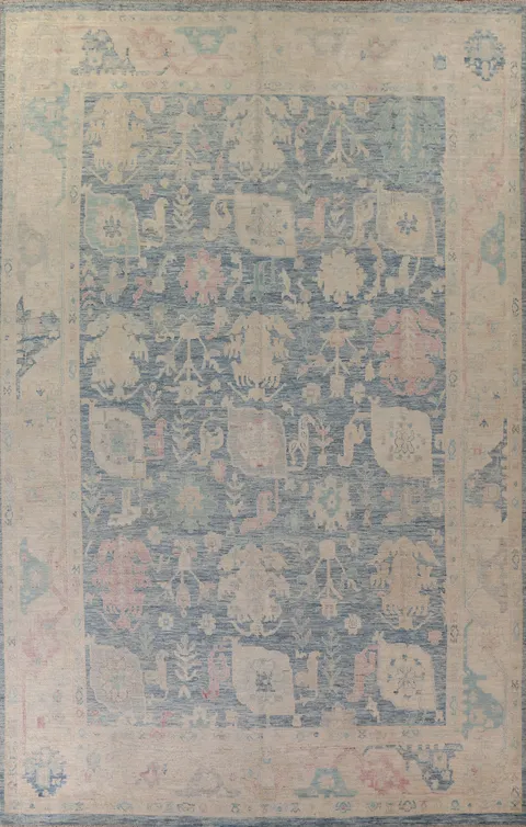 Vegetable Dye Oushak Turkish Area Rug 10x13