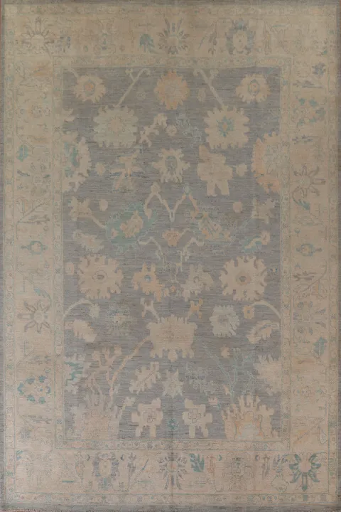 Vegetable Dye Oushak Turkish Area Rug 9x12