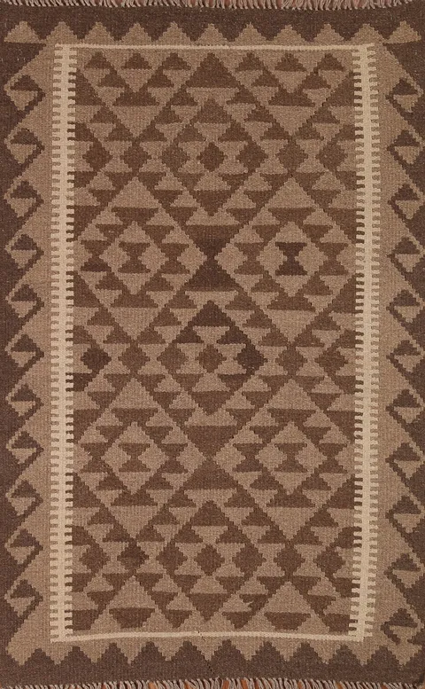 Reversible Wool Kilim Oriental Area Rug 3x5