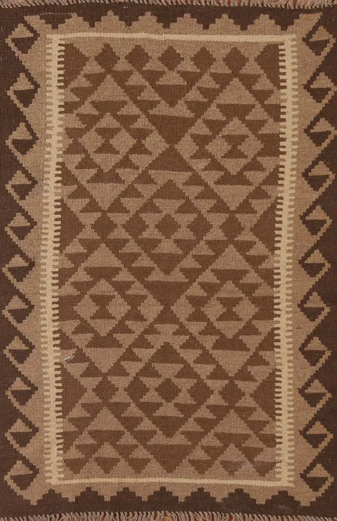 Reversible Wool Kilim Oriental Area Rug 3x5