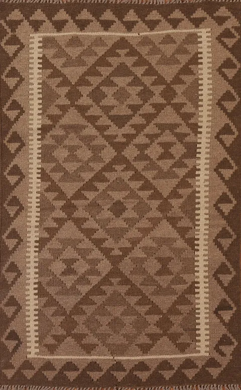 Kilim Reversible Wool Area Rug 3x5