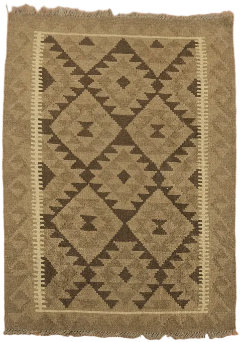 Reversible Wool Kilim Oriental Rug 4x5