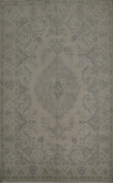 Distressed Tabriz Persian Area Rug 7x10