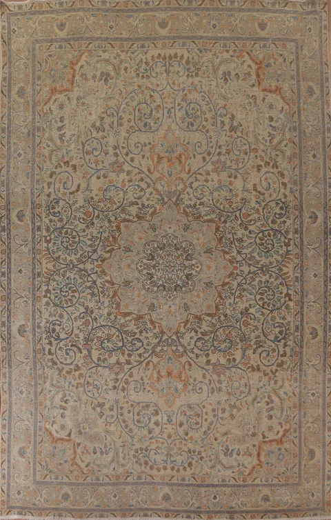 Distressed Tabriz Persian Area Rug 10x13