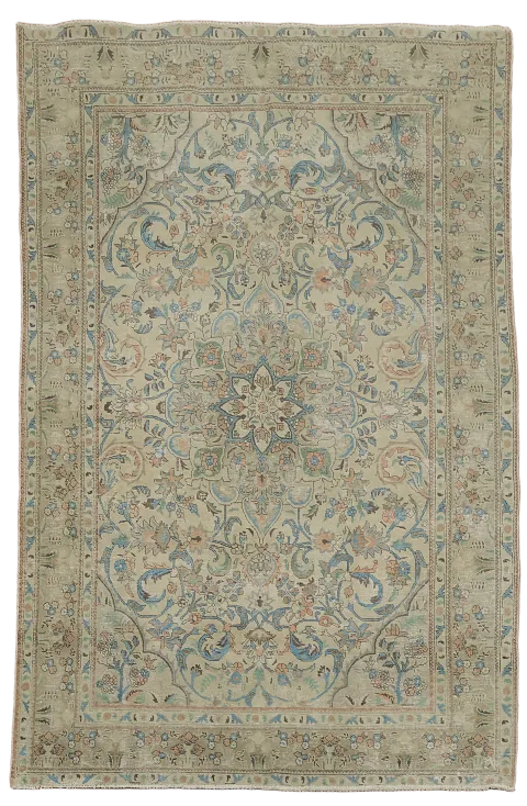 Vintage Tabriz Persian Area Rug 6x10