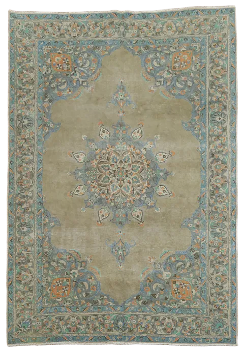 Vintage Tabriz Persian Area Rug 7x10