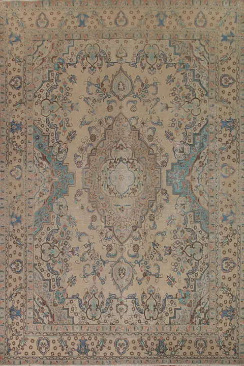 Vintage Tabriz Persian Area Rug 10x13