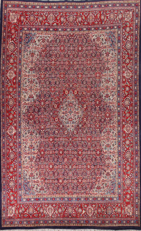 Geometric Sarouk Persian Area Rug 9x13