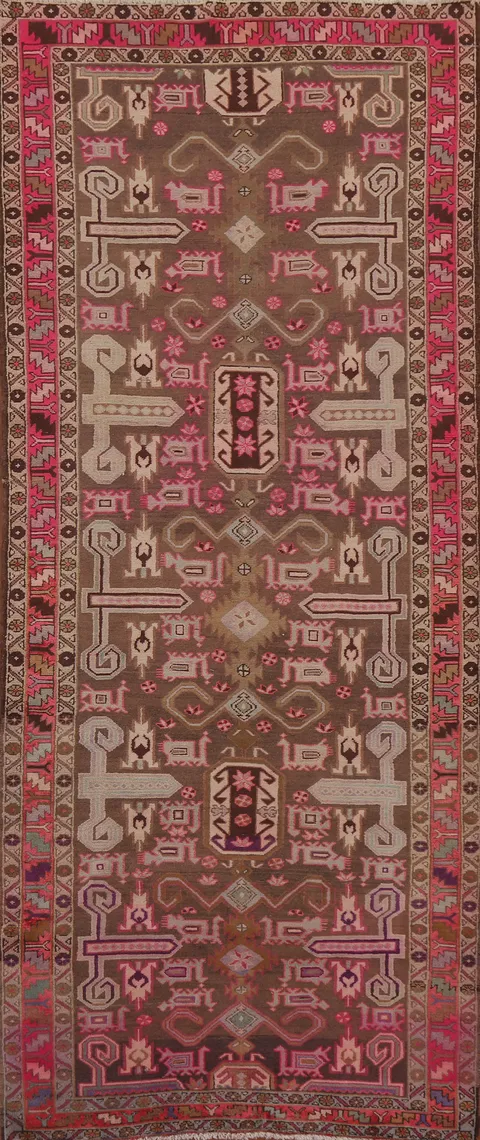 Geometric Ardebil Persian Runner Rug 4x11