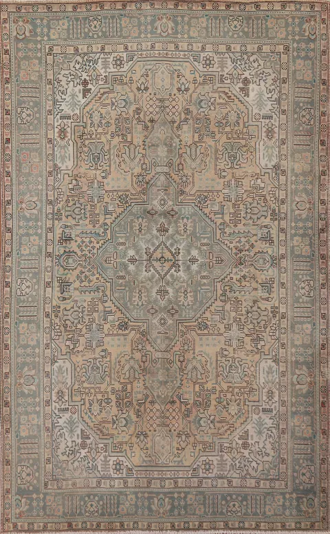 Geometric Tabriz Persian Area Rug 6x10