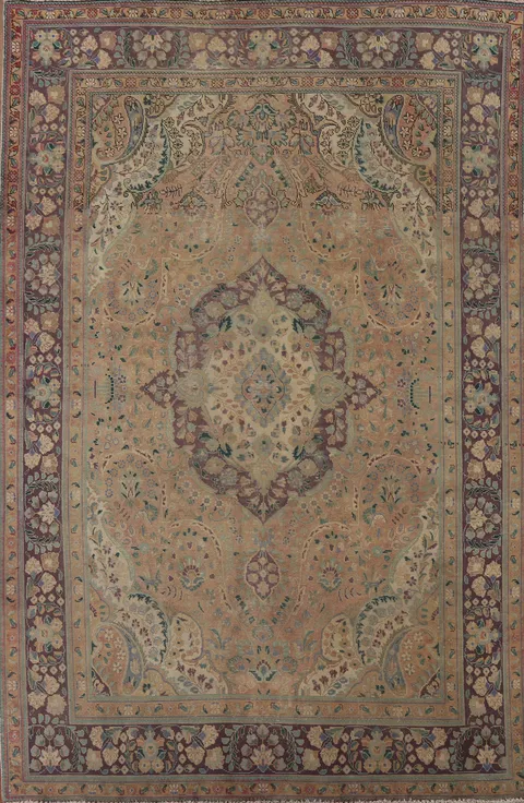 Vintage Tabriz Persian Area Rug 7x10