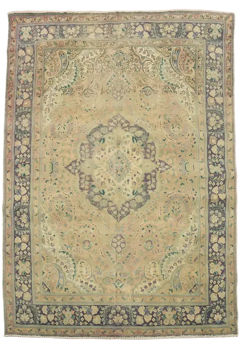 Vintage Tabriz Persian Area Rug 7x10