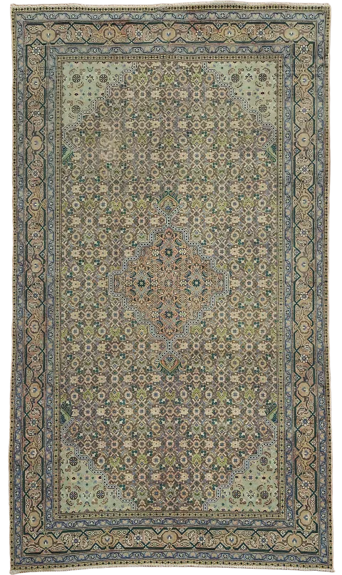 Geometric Tabriz Persian Area Rug 6x9