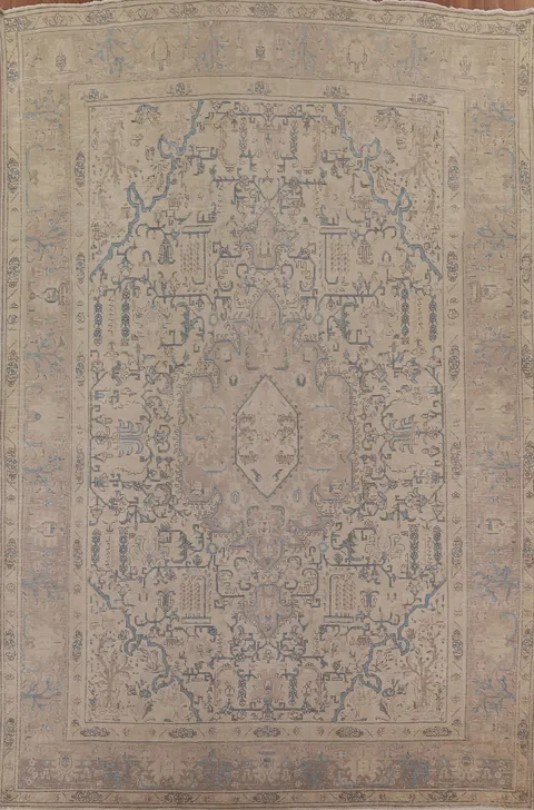 Geometric Tabriz Persian Area Rug 9x13