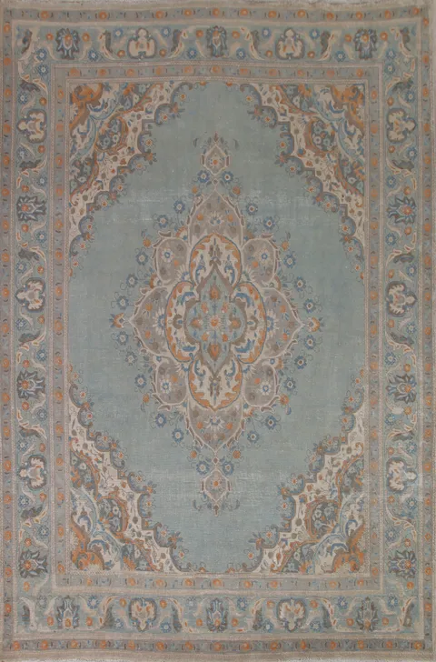 Light Blue Tabriz Persian Area Rug 8x11