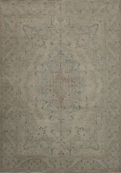 Distressed Tabriz Persian Area Rug 10x13