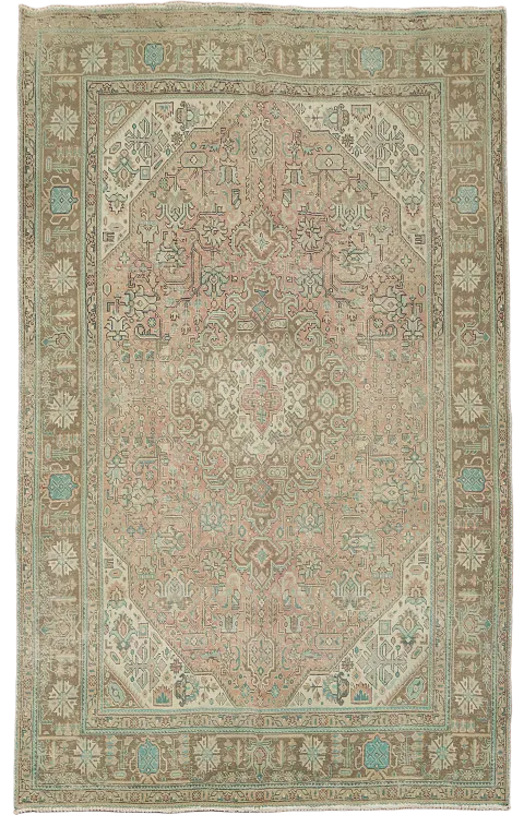Geometric Tabriz Persian Area Rug 7x10
