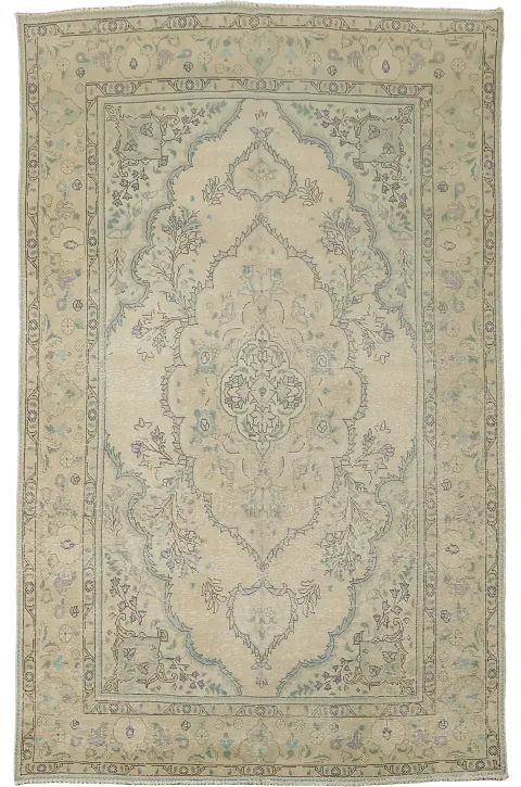 Distressed Tabriz Persian Area Rug 6x10