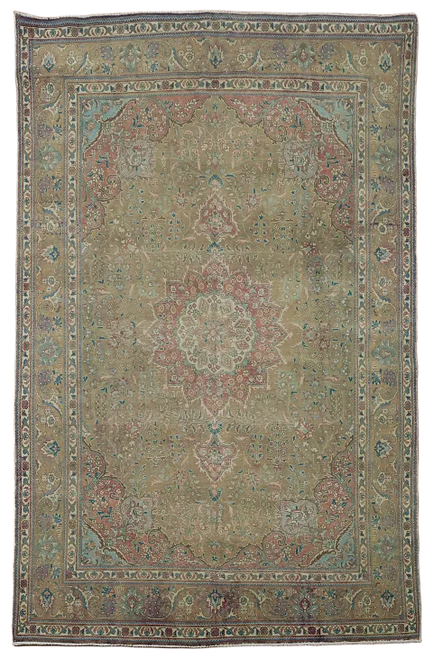 Vegetable Dye Tabriz Persian Area Rug 7x10