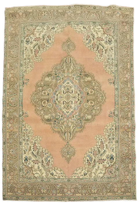 Vintage Tabriz Persian Area Rug 7x10
