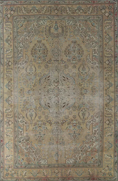 Vintage Tabriz Persian Area Rug 7x10