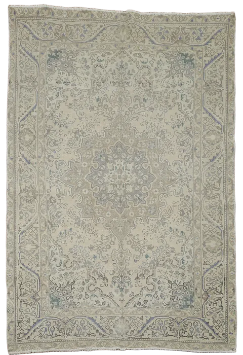 Hand-Knotted Wool Tabriz Persian Area Rug 6x9